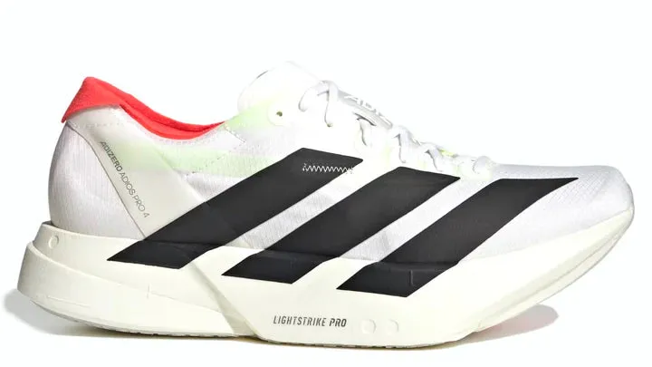 adidas Adizero Adios Pro 4 White Black Red (Women's) High Quality Body Balance