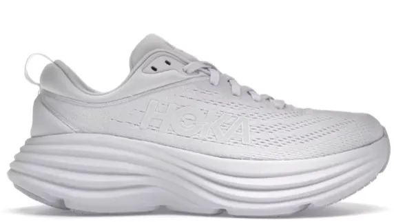 Hoka One One Bondi 8 Triple White (Women's) Game Edge Core Flex