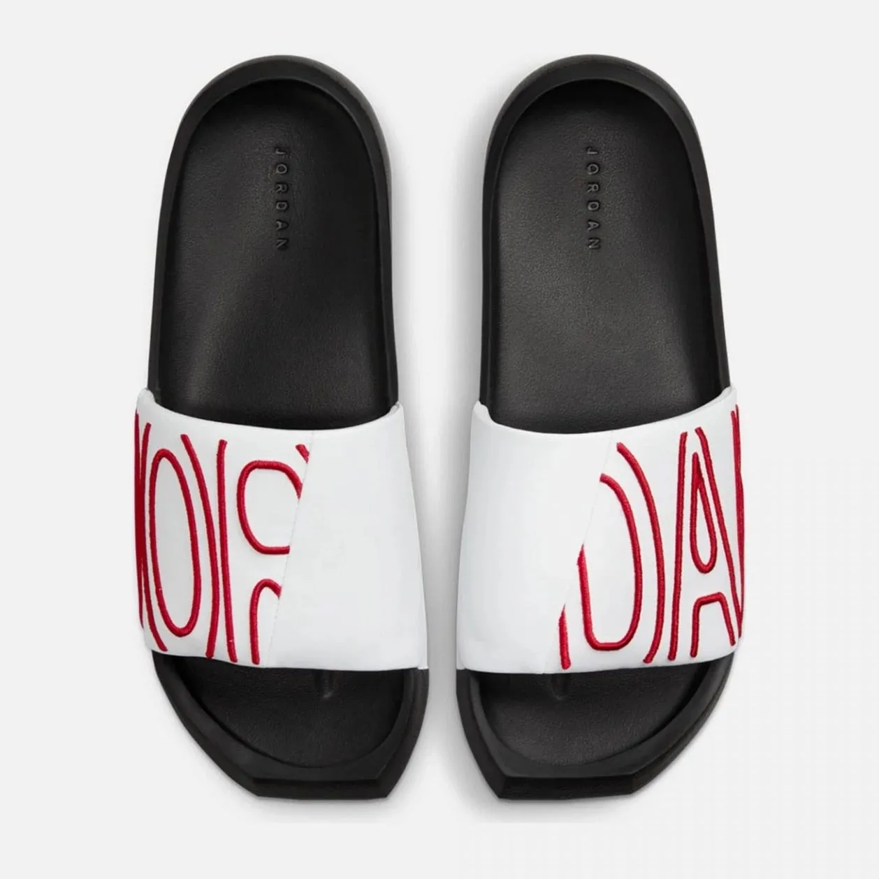Light Run Air Jordan Nola Slides White Gym Red