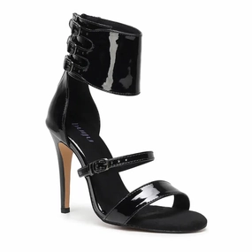 Amante - Thick Ankle Strap Patent Sandal Latin Dance Shoes (Street Sole) All Day Wear Boss Mode