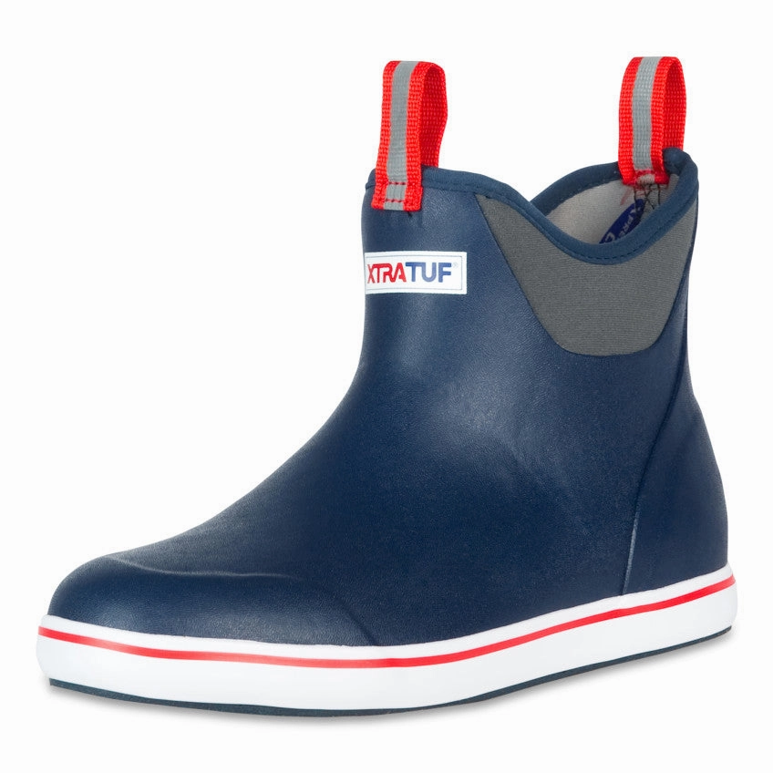 ANKLE DECK BOOT NAVY/RED Cold Weather