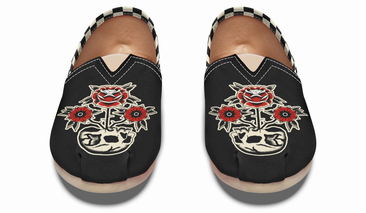 Skull Flowers Casual Shoes Star Edge