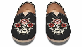 Italian Glam High Arch Skull Flowers Casual Shoes