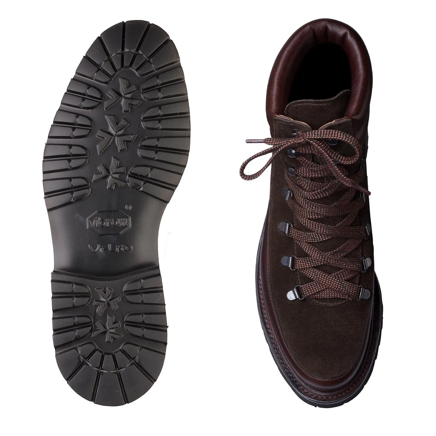 Neutral palette Annie Dark Brown Wax Calf & Earth Green Suede