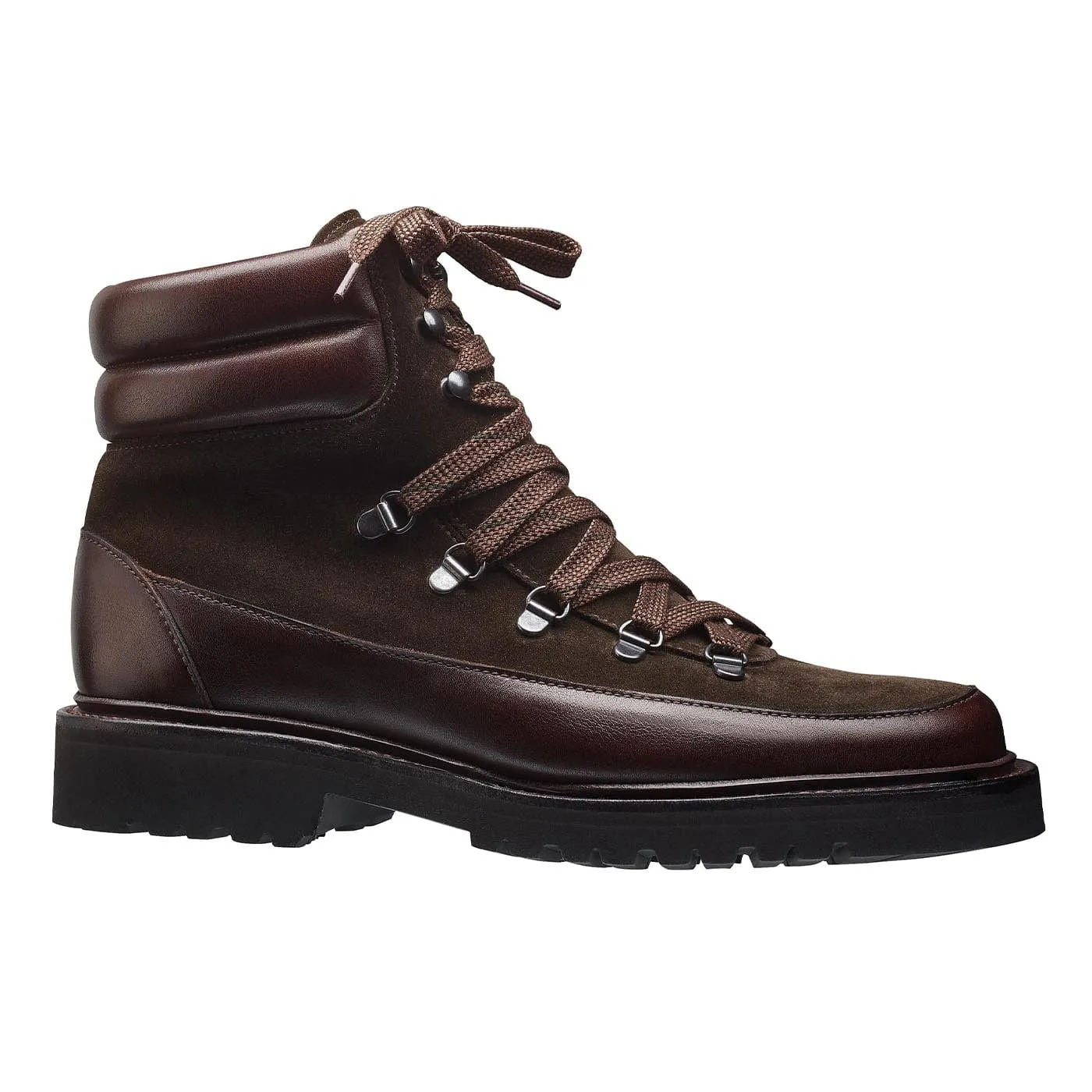 Annie Dark Brown Wax Calf & Earth Green Suede Work Wear