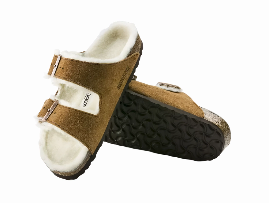 Smart Build Soft Sandal Fit ARIZONA SHEARLING MINK SUEDE