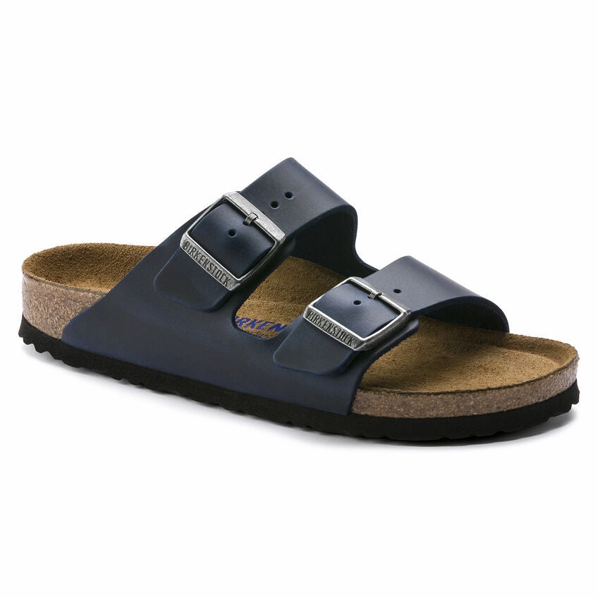 Casual chic ARIZONA SOFT FOOTBED OILED LEATHER BLUE