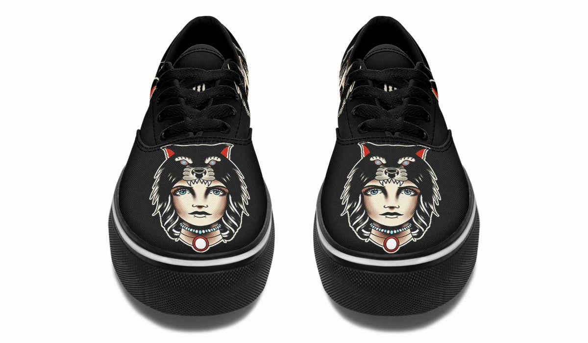 Wolf Cowl Girl Head Classic Shoes Heat Guard