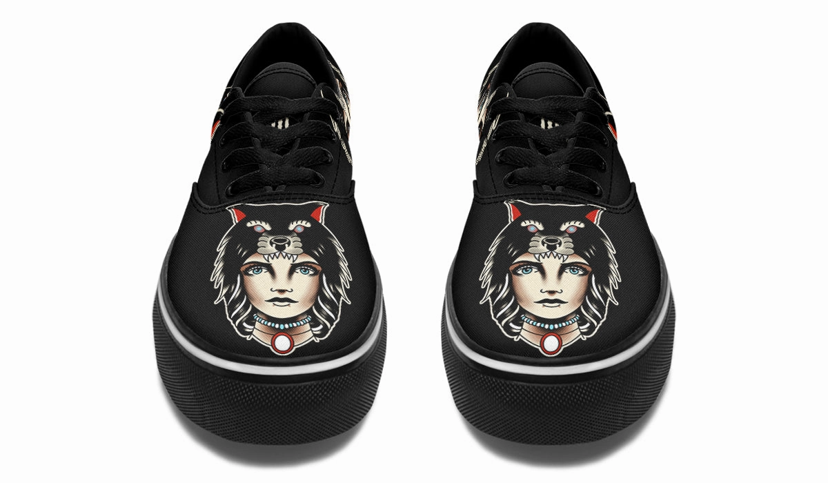 Wolf Cowl Girl Head Classic Shoes Heat Guard