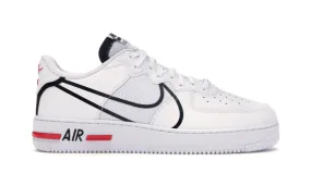 All Weather Everyday Users Nike Air Force 1 React White Black Red (GS)