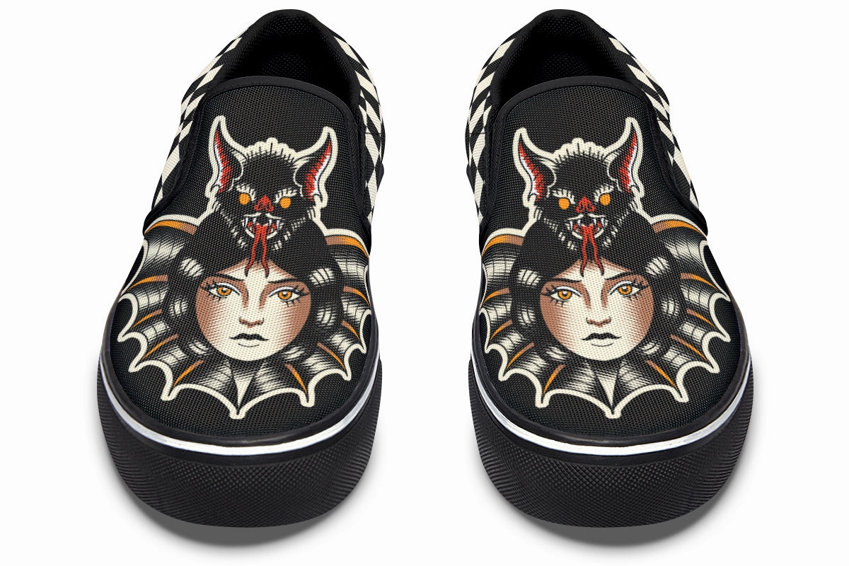 Fresh Drop Safe Land Bat Lady Slip On Shoes