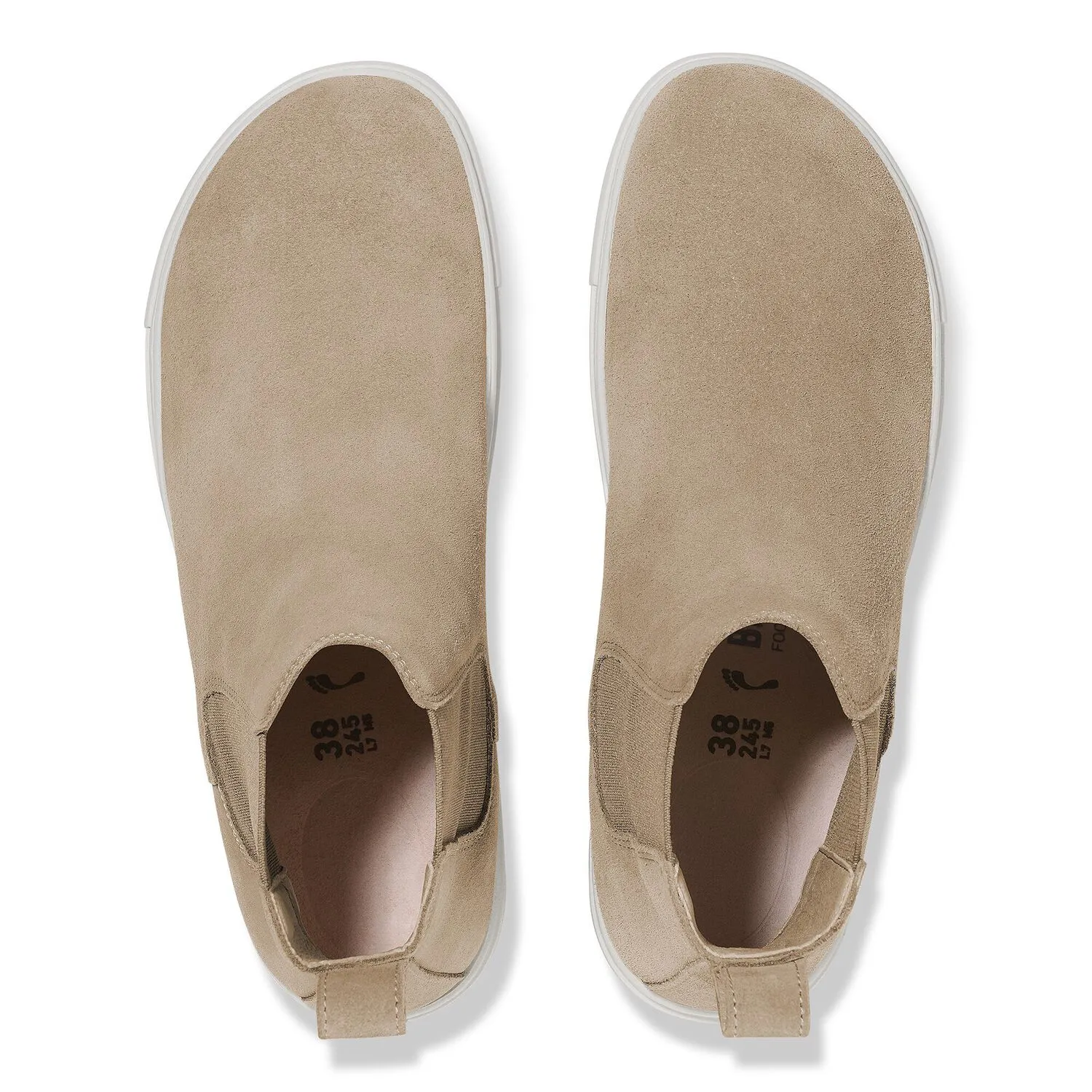 Trendy Clean Lines Bend Chelsea - Suede Taupe