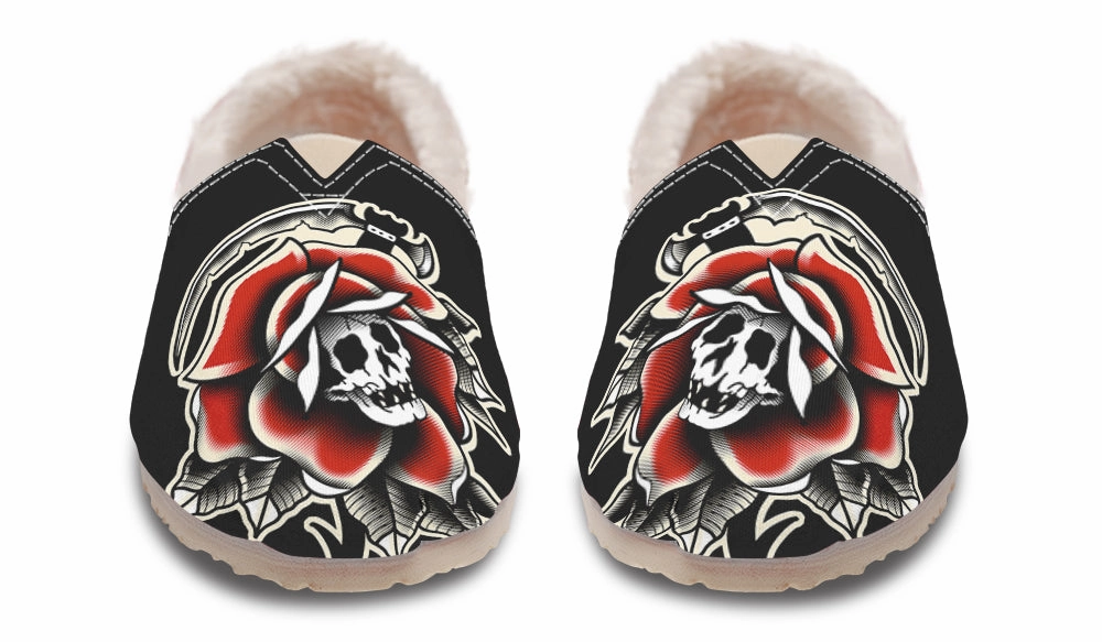 Year Trust Hill Walk Red Rose Scythe Skull Winter Casual Shoes