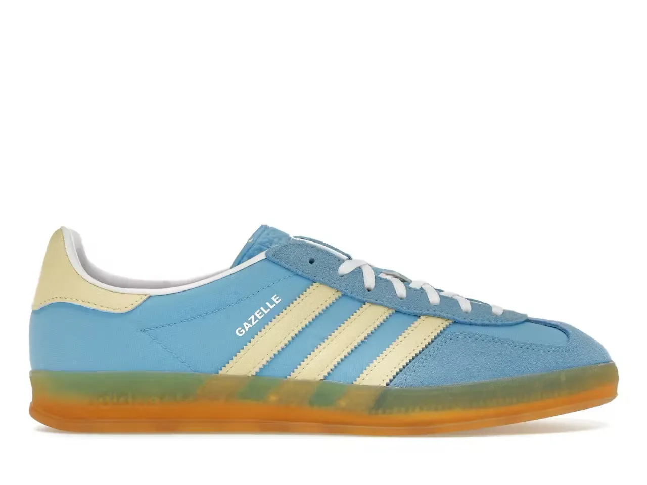 Adidas Gazelle Indoor Semi Blue Burst Almost Yellow Soul Walk