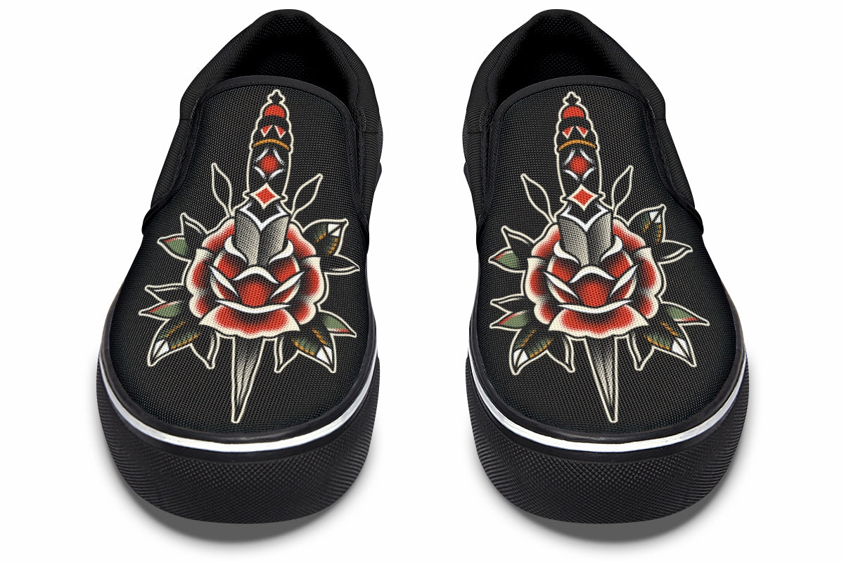 Dagger Rose Slip On Shoes Agile Fit Outfit Key