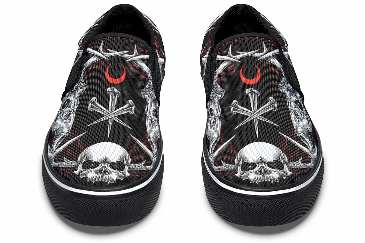 Sun Glow Leg Slim 3 Nails Slip On Shoes