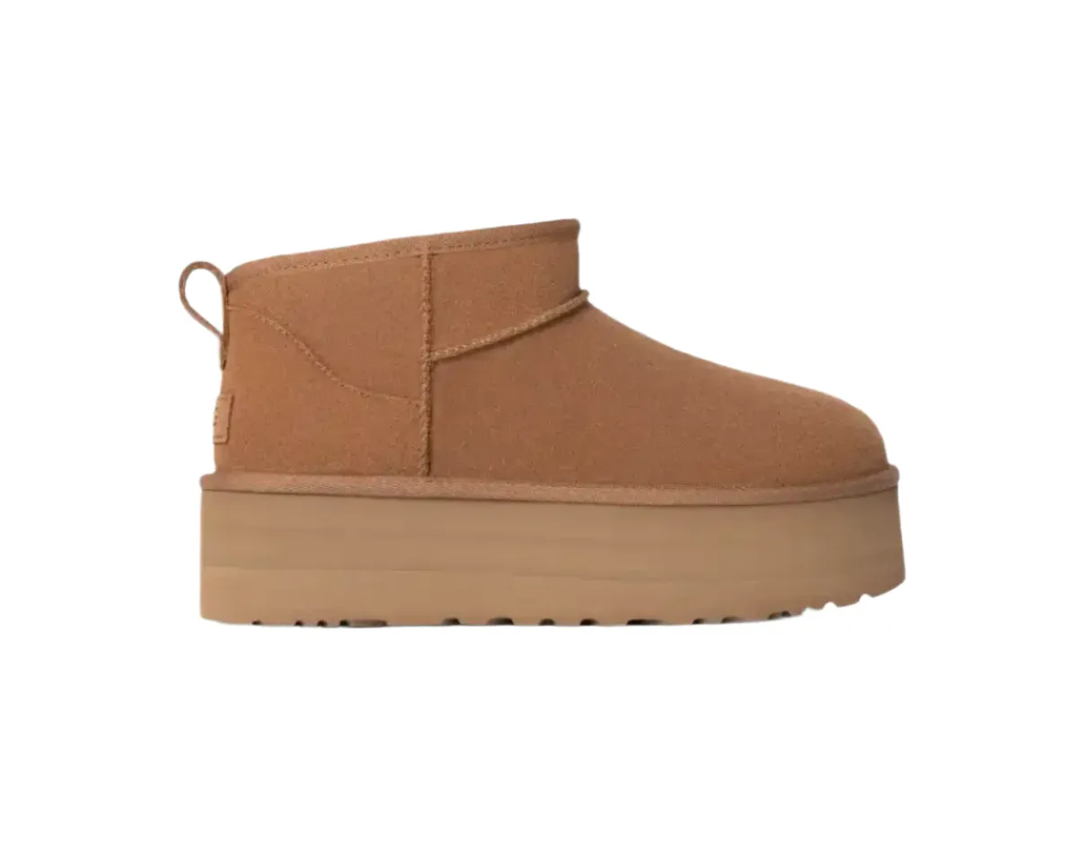 CLASSIC ULTRA MINI PLATFORM CHESTNUT Slip On Style