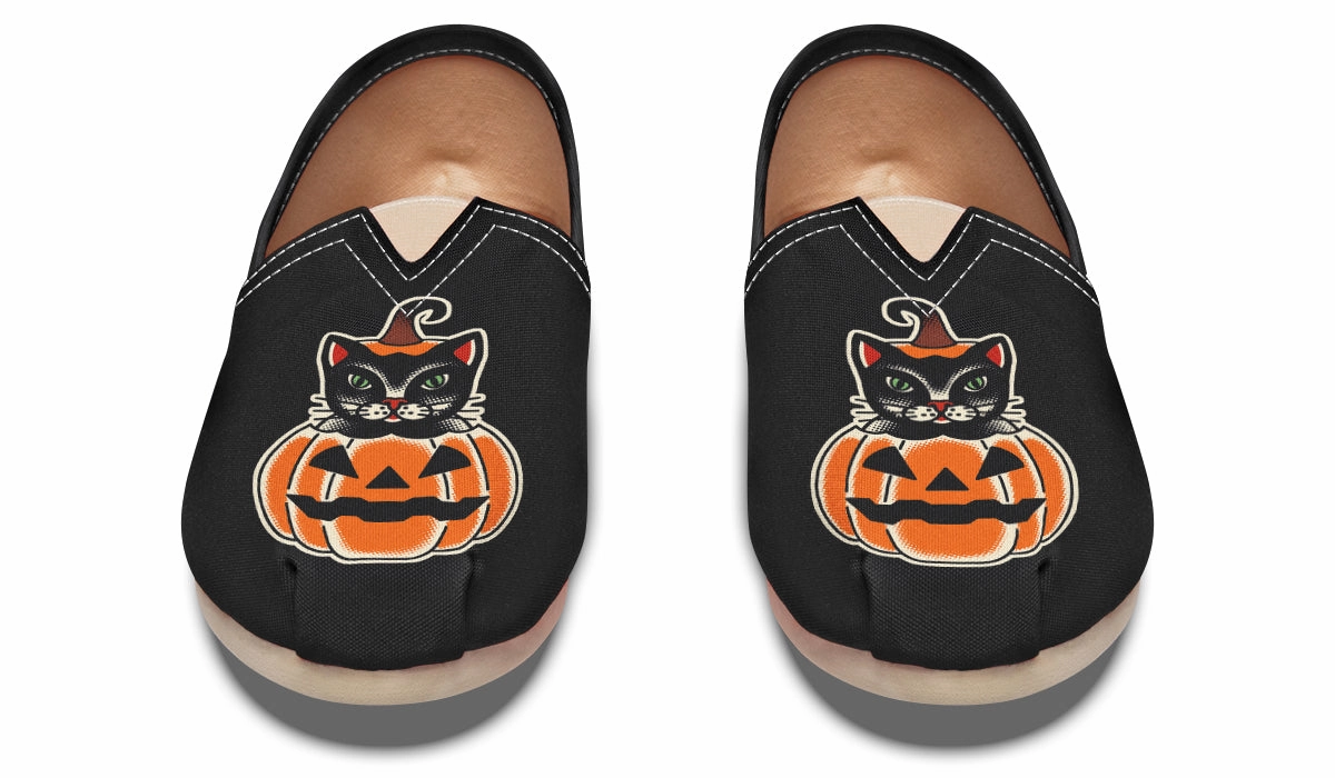 Pumpkin Cat Casual Shoes Zip Fast