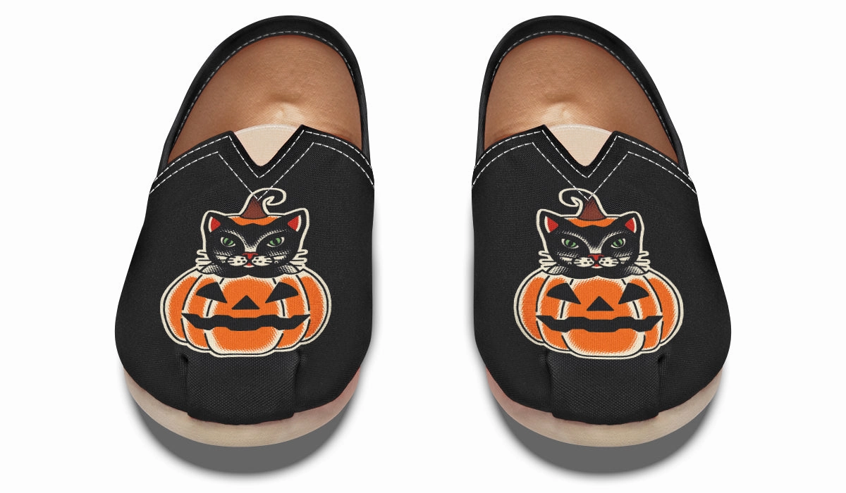 Pumpkin Cat Casual Shoes Calm Tone
