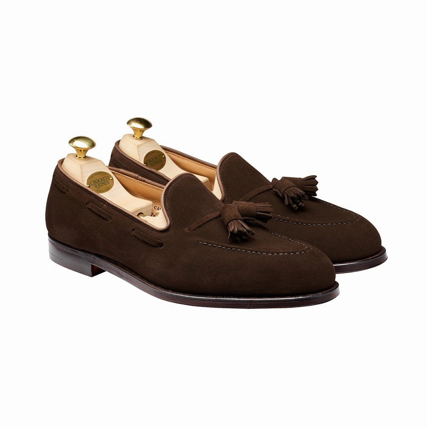 Cavendish Dark Brown Calf Suede Embossed design