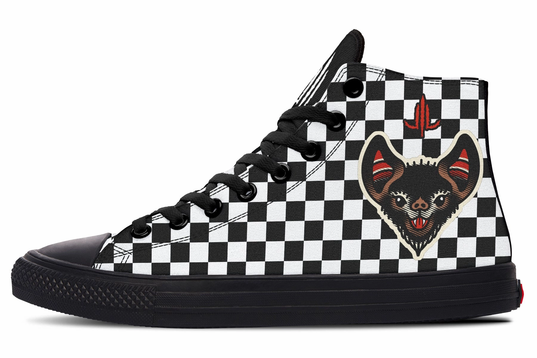 Checkered Bats V2 High Tops Soft Tone