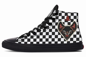 Checkered Bats V2 High Tops Energy Boost Comfort Tongue