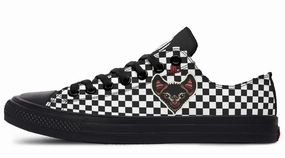 Checkered Bats V2 Low Tops Red Glow Shock Guard