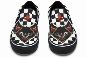 Wide toe box Checkered Bats V2 Slip On Shoes