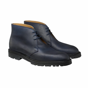 Chepstow 4 Navy Rough-Out Suede Music Festival Anti-bacterial