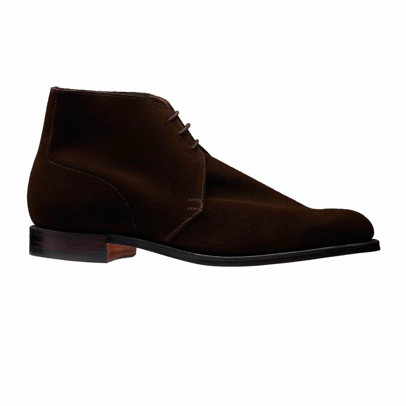 Slip Resistant Chukka Dark Brown Suede