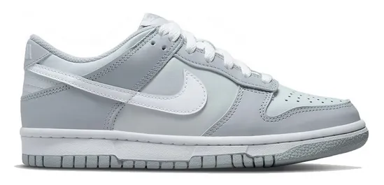 Dual Tone White Clean Nike Dunk Low Pure Platinum Grey (GS)