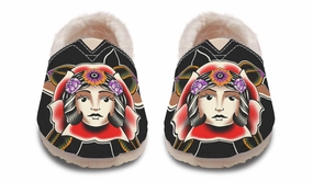 Mesh Blooming Girl Head Winter Casual Shoes