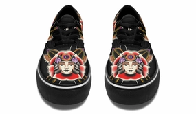 Blooming Girl Head Classic Shoes Soul Step