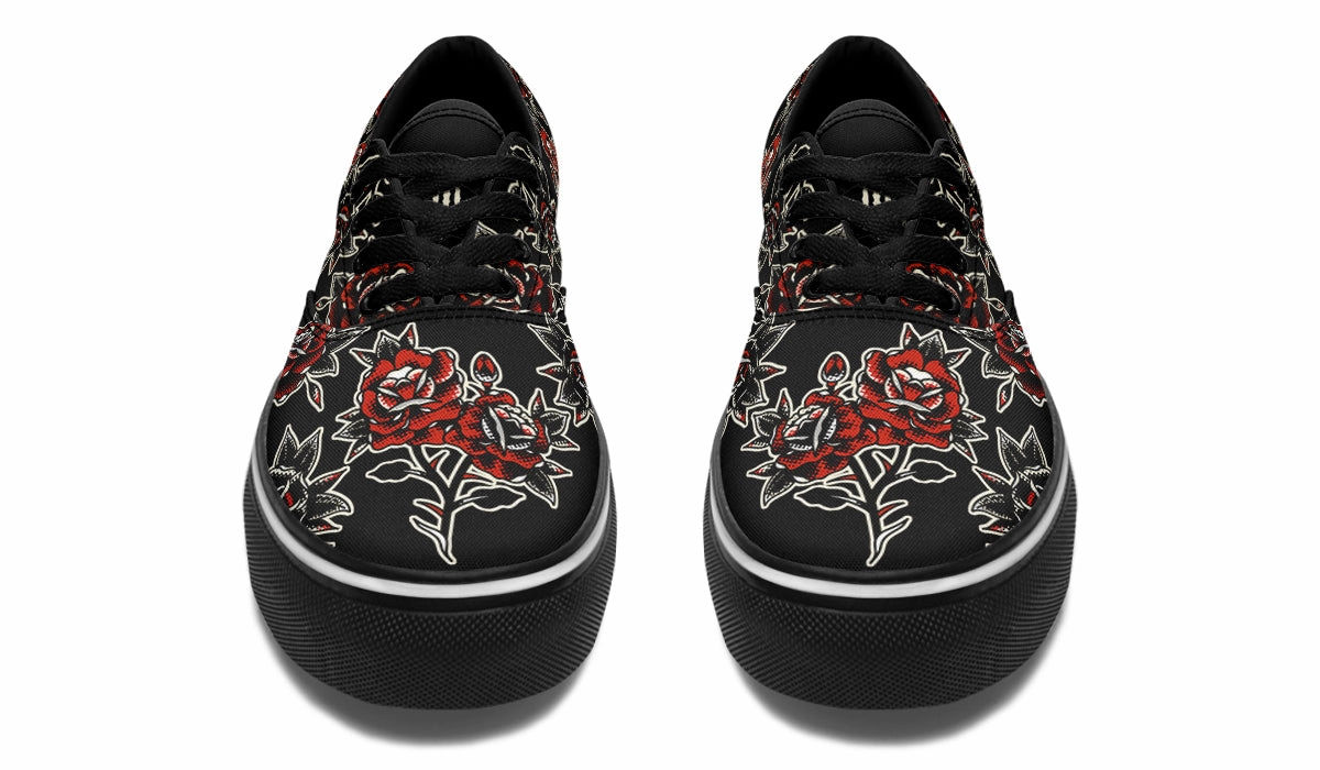 Sky View Pattern Rose Classic Shoes