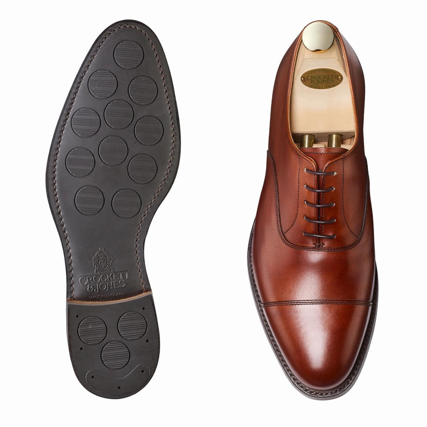 Connaught 2 Chestnut Burnished Calf (City Sole) Embossed Patterns