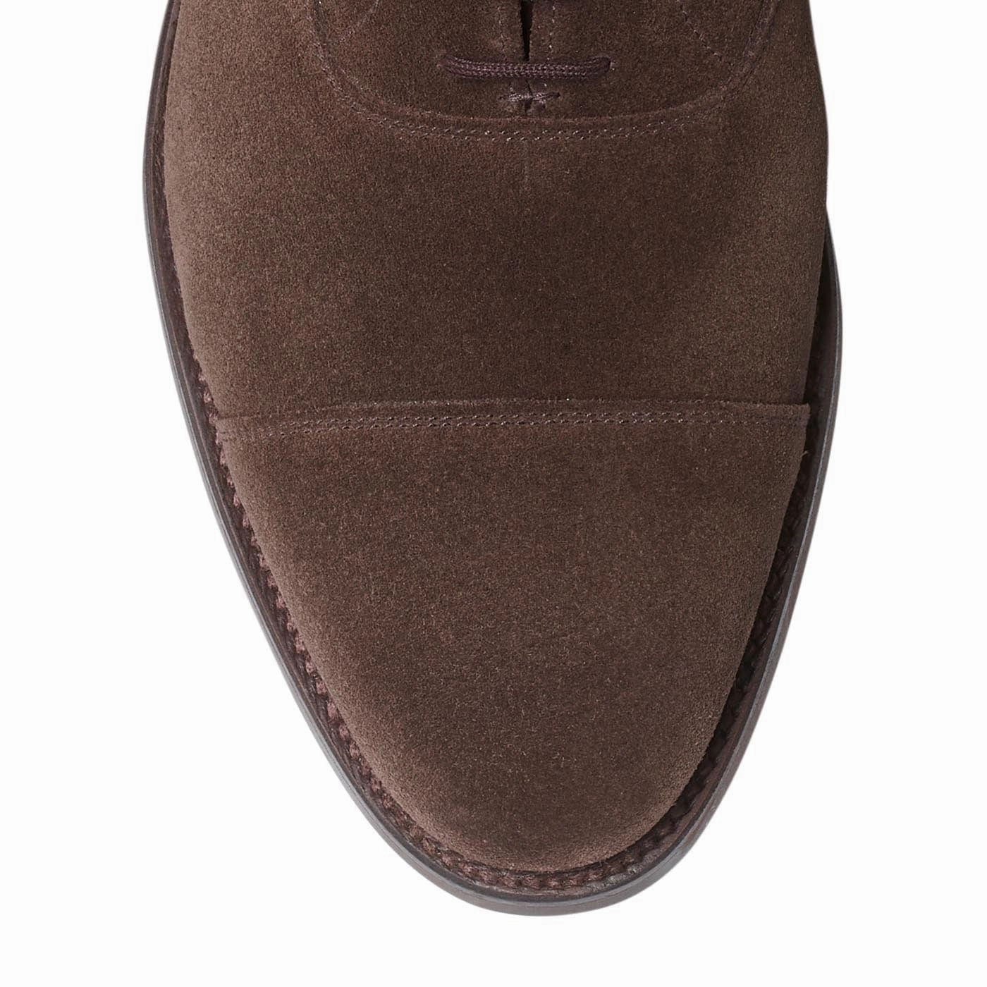 Comfortable Walking Glossy Edge Connaught 2 Dark Oak Suede (City Sole)