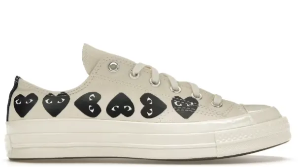 Converse Chuck Taylor All Star 70 Ox Comme des Garcons PLAY Multi-Heart Milk Comfort Lining Sturdy Build