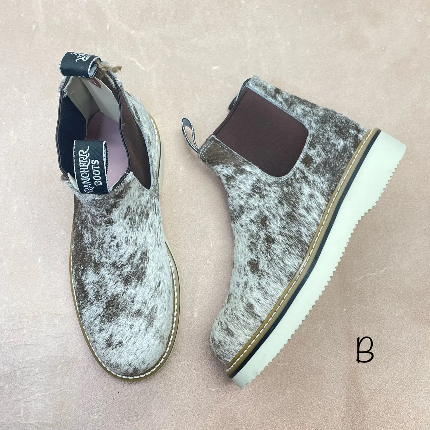 Cowhide Lechera - Size 8.5 Ranch Mode Lace-up