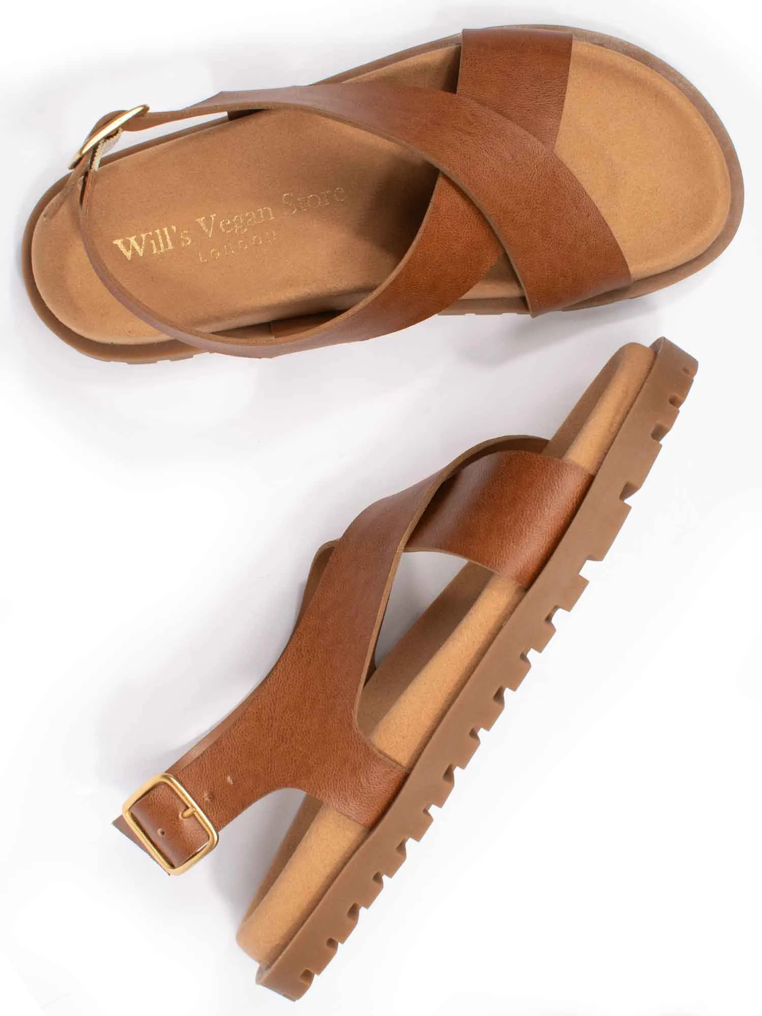 outsole Long Walks Cross Over Footbed Sandals