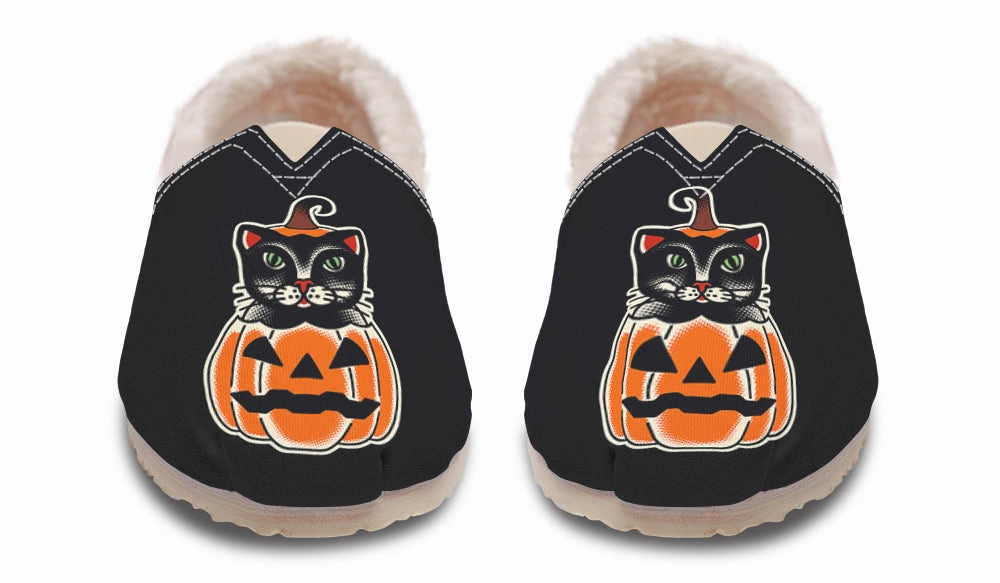 Gel Soft Pumpkin Cat Winter Casual Shoes
