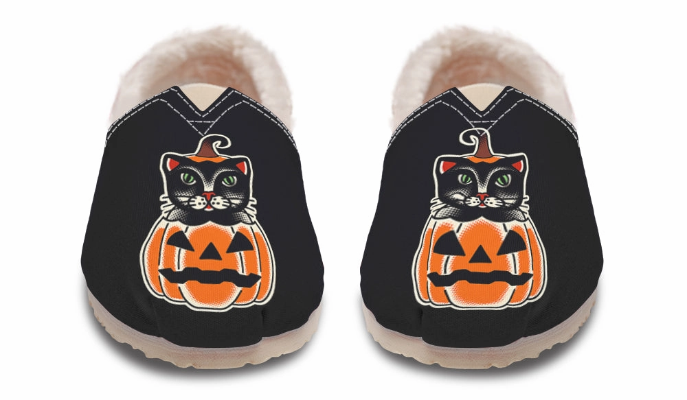 Gel Soft Pumpkin Cat Winter Casual Shoes