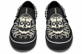 Skull Spider Slip On Shoes Padded Tongue