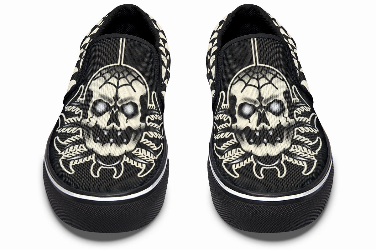 Dust Guard Skull Spider Slip On Shoes
