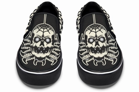 Skull Spider Slip On Shoes Padded Tongue