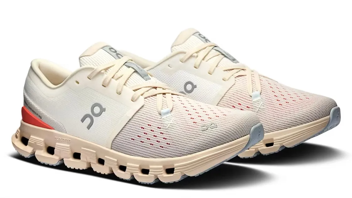Easy Wear On Running Cloud X 4 Ivory Salmon (Women's)