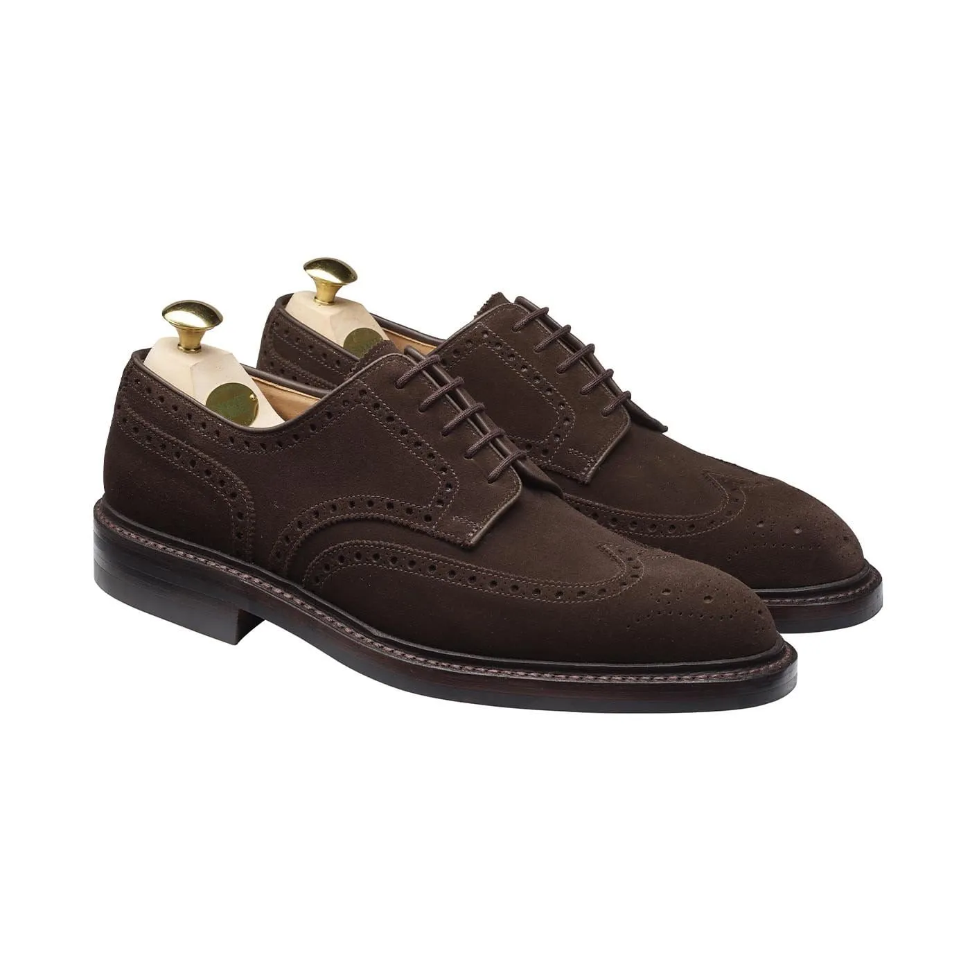 Pembroke Dark Brown Suede Narrow Fit Trendy