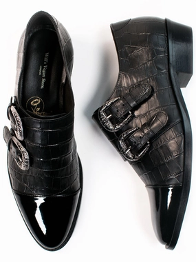 Practical Choice Mock Croc Monk Straps