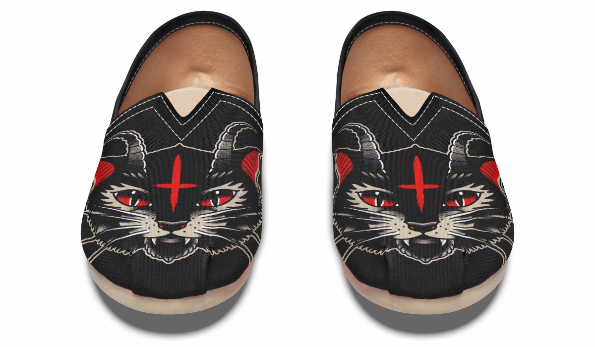 Demon Cat Casual Shoes Comfort Strap