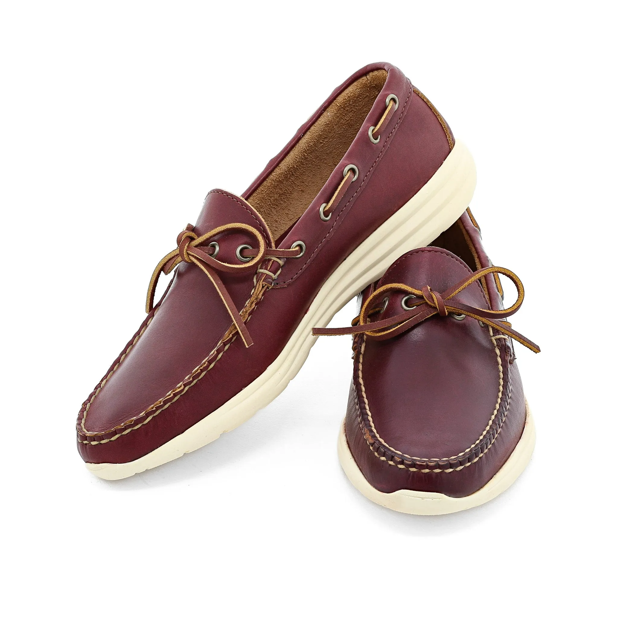 Stone Gray Breathable Daily Walk Dirigo Camp-Moc - Burgundy