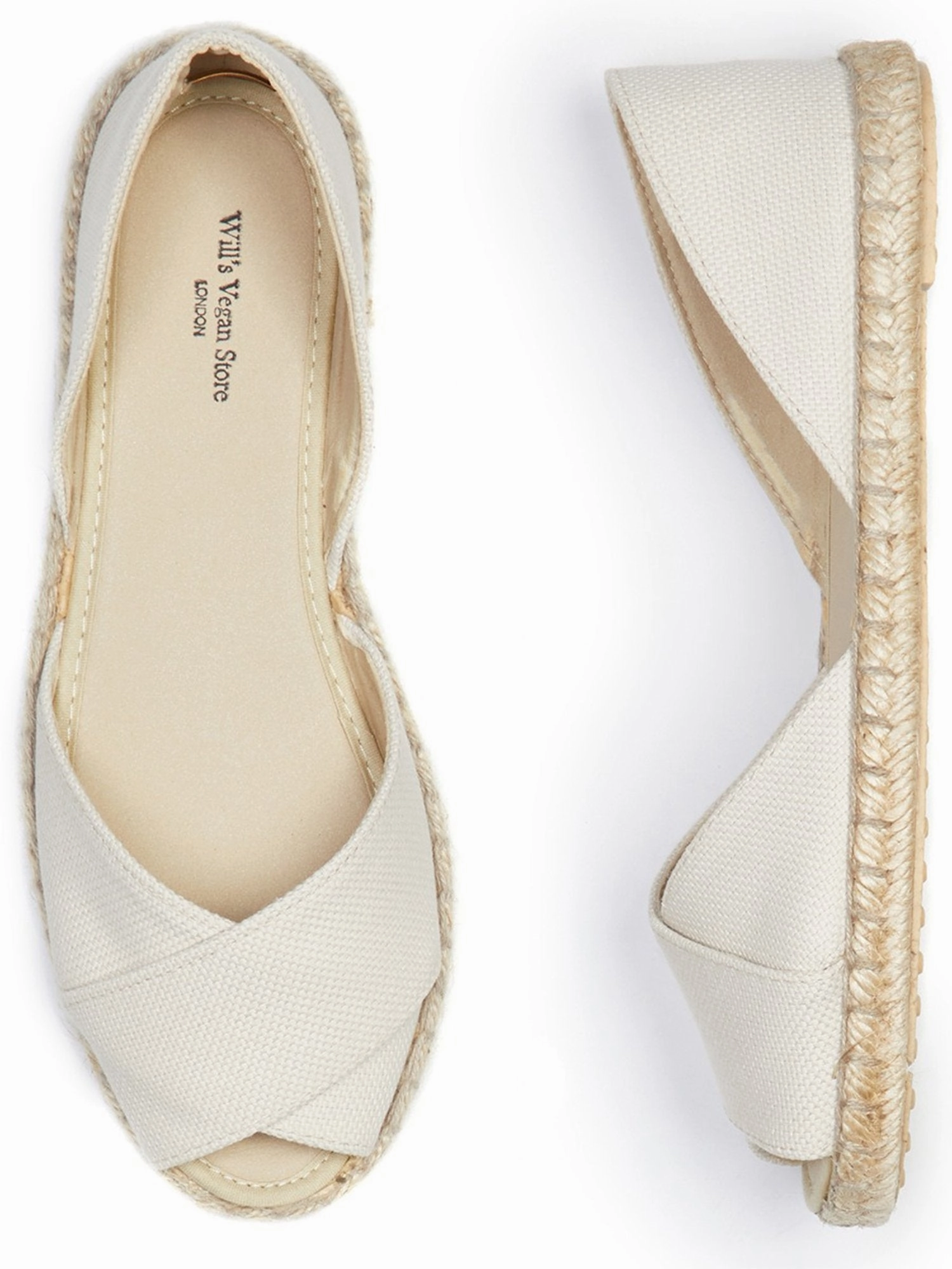 Recycled Espadrille Cross Over Straps Supportive sole